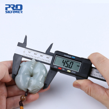 Vernier Caliper 0-150mm 6 inch Measuring Tool Plastic LCD Digital Electronic Carbon Fiber Ruler Gauge Micrometer by PROSTORMER