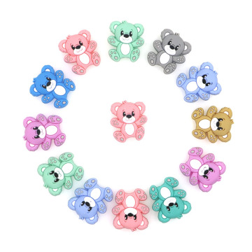 kovict 10pc/lot Mini bear Silicone Beads Baby Dummy Cartoon Pacifier Toy Accessories