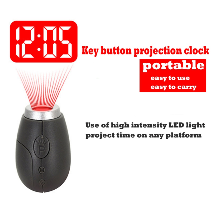 Mini Portable Table Clock Digital Projection Clock LED Watches Mini Watch With Digital Time Projection Night Light Clock