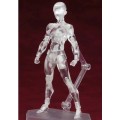 Transparent 13cm sketch drawing cartoon mannequin male/female model plastic massage model with stand free shipping