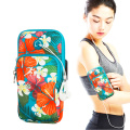 New Trail Running Sport Arm Bags Breathable Printed Flowers Dual Pocket Men Woman Phone Bag For Gym Fitness Accessories