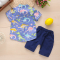 Baby Clothes Summer Boys Clothing Sets Fashion Tie T-shirts + Stripe Short 2pcs Suit Children Clothes For Bebe Boys