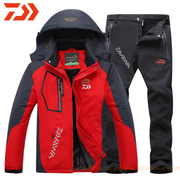 Daiwa Clothing for Fishing Jacket Waterproof Windproof Warm Thick Pants Fishing Shirt Sports Fishing Suit Winter Fishing Wear