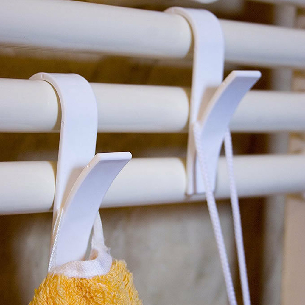 4pcs High Quality Hook Hanger For Heated Towel Radiator Rail Bath Hook Holder Navidad Home Christmas Decorations