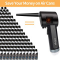 Cordless Air Duster Wireless Keyboard Cleaner, Compressed Can Duster, Spray Canned Air Duster for Computers, Rechargeable Blower