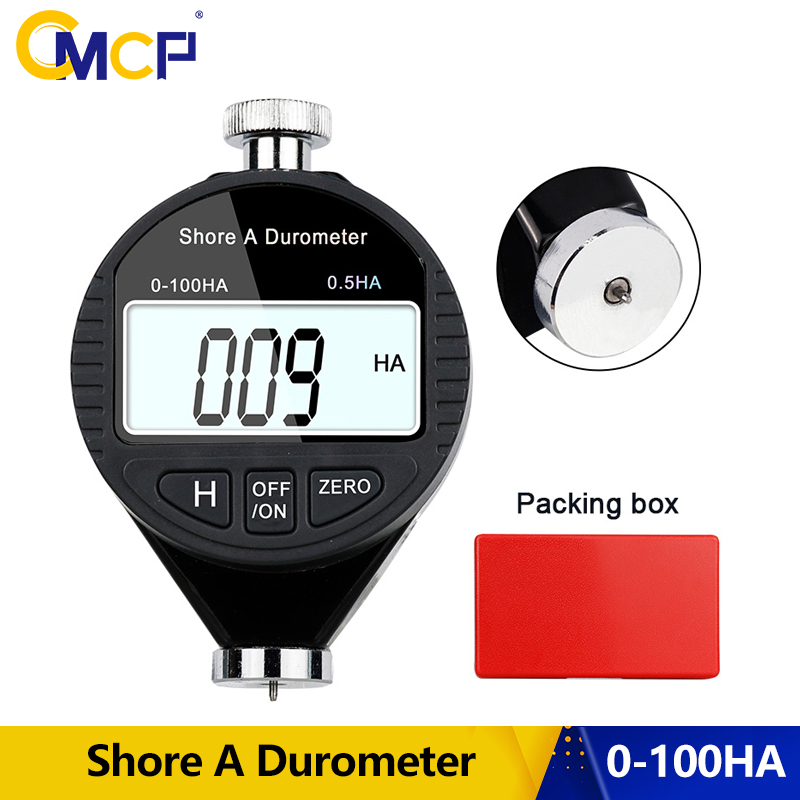 CMCP Digital Shore Durometer LCD Display 0-100HA Digital Durometer Shore A Hardness Tester Tire Plastic Rubber Test Tools