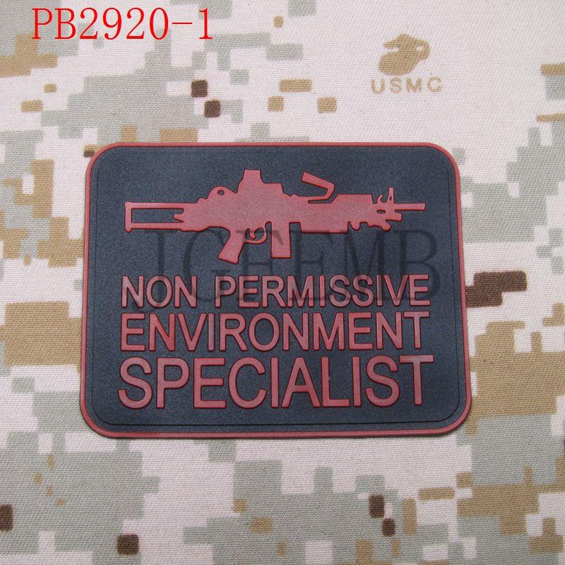 NON PERMISSIVE ENVIRONMENT SPECIALIST Tactical morale 3D PVC patch