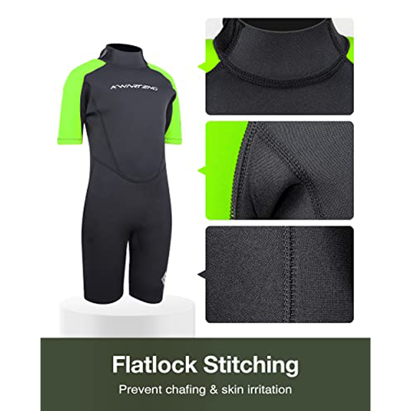 Kids 2mm Back Zip Shorty Wetsuit