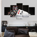 Playing Card 0n Gambling Table Wall Picture for House of Games Wall Decor Blind Hookey Las Vegas Cool Hand Canvas Painting