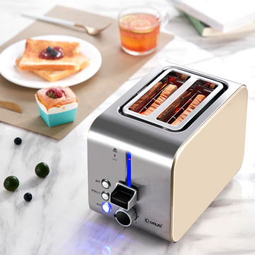 220V Bread Toaster Electric Toaster Cooker Breakfast Machine Toasters Oven Baking 7 Gear Stainless Steel Bread Maker 750W