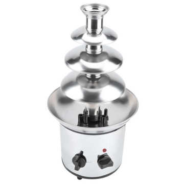 4 Tiers Electric Chocolate Melting Machine Fondue Maker Fountain 170W Stainless Steel Kitchen Appliance Unique Design