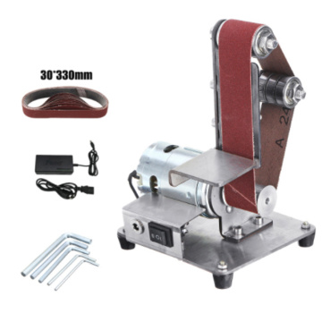 1 Set Mini Electric Belt Machine Sander Sanding Grinding Polishing Machine Abrasive Belts Grinder DIY Polishing Cutter Edges