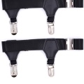 2Pcs/Set Men Women Sexy Black Socks Garters Belt Suspenders Adjustable Non-slip Clips Nylon+Metal New Fashion