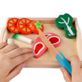 Wooden Food Kitchen Toys Simulation Vegetables Fruits Magnet Kitchen Toys Breakfast Children's Educational Play House Toys