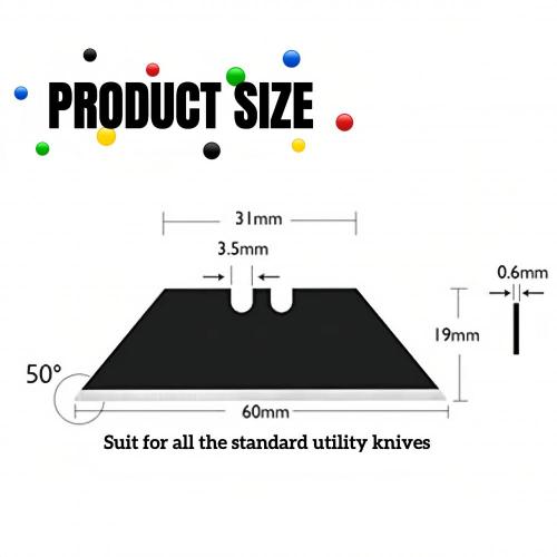 Black Utility Knife Blades SK5 Anti-oxidation Supplier, Supply Various Black Utility Knife Blades SK5 Anti-oxidation of High Quality