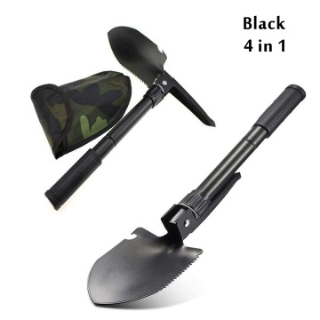 Outdoor Tool Folding Shovel Mini Military Survival Shovel With Pickaxe Saw Opener Compass For Car Emergency Gardening