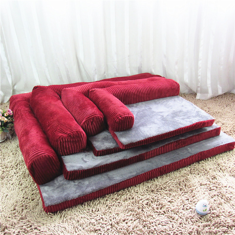 Luxury Large Dog Bed Sofa Dog Cat Pet Cushion For Big Dogs Washable Nest Cat Teddy Puppy Mat Kennel Square Pillow Pet House