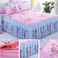 Floral Fitted Sheet Cover Graceful Lace Bedspread Bedroom Bed Cover Skirt Decoration Non-slip Mattress Cover Skirt cubrecama