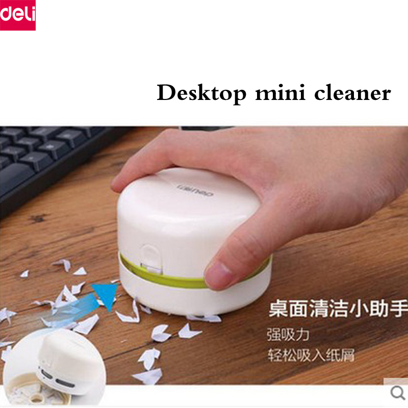 Deli Desk Set Portable Desktop Cleaner Mini Desk Vacuum Cleaner for School Classroom Office Office School Supplies