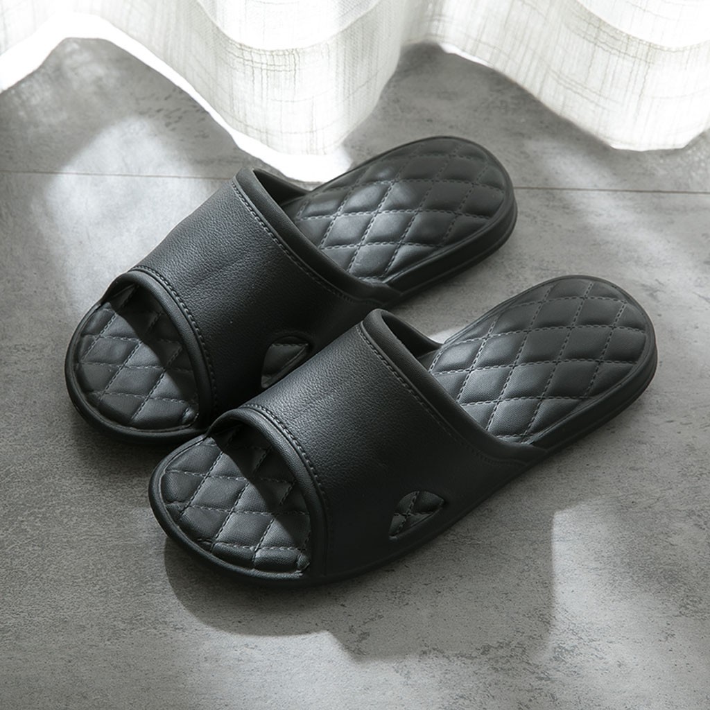Outdoor indoor bathroom slippers men's non-slip floor flat slippers summer hotel flip-flops men shoes 7.22