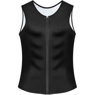 New Brand Mens Undershirts Sleeveless Silver Coating Sweat tank top tees Shirt Body Shaper Zip Shirt Men Sauna Suit gym clothing