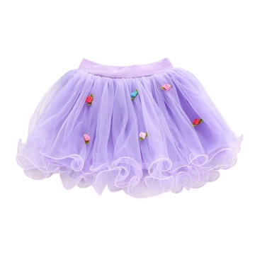 Baby Girls Summer Rose Lace Princess Tulle Skirt Wedding Tutu Skirts 1-4Y Lovely LL5