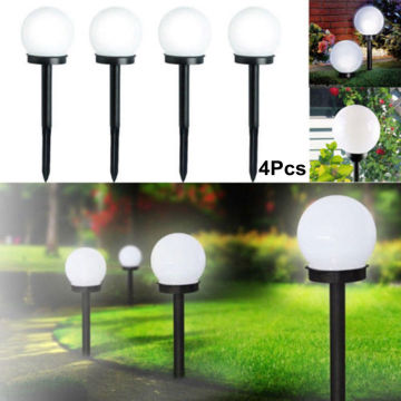 4 Pcs LED Ground Garden Light Solar Round Ball Automatic Waterproof Outdoor Path Lights Lawn Lamp Tuinverlichting Led Jardin