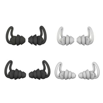 1Pair 2/3 Layer Soft Silicone Ear Plugs Tapered Sleep Noise Reduction Earplugs