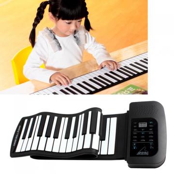 KONIX PA61 Digital Display Rechargeable 61Keys 128 Tones 128 Rhythms Children Electronic Flexible Roll Up Piano Built-in Speaker