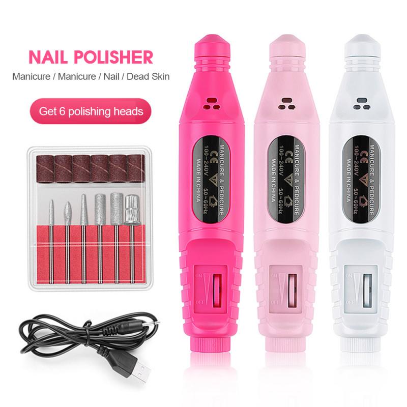 1 Set 20000RPM Professional Electric Nail Drill Machine Kit Mill Cutter Pedicure Nail File Manicure Machine Nail Art Tools