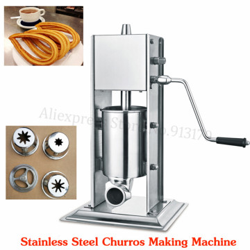 Commercial 3L Manual Spanish Churros Machine Stainless Steel Vertical Sausage Stuffer Salami Maker