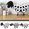 Black Sheep Cat Dog Toilet Roll Holder Paper Bathroom Iron Storage Free-Standing Crafts Ornaments Roll Paper Towel Holder