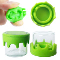 10Pcs Glass 5ml Jars With Silicone Lid Cover Case Jar Bottle Wax Container Kitchen Storage Box Tobacco Herb Smoking Accessories