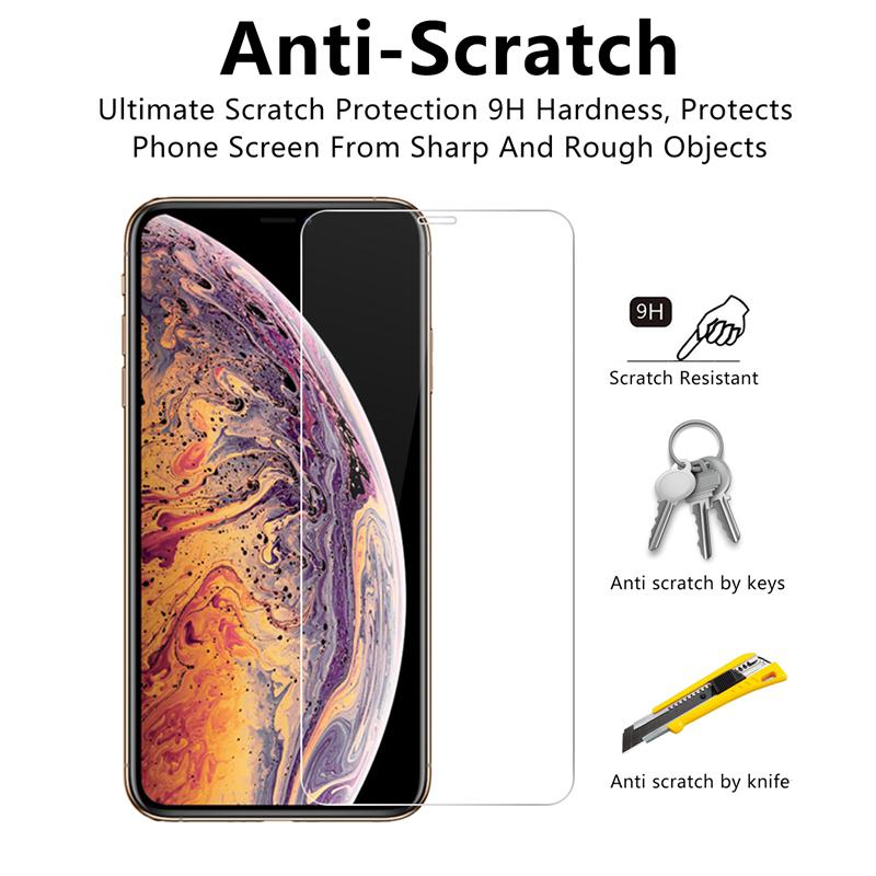 3PCS Full Cover Tempered Glass On the For iPhone 7 8 6 6s Plus X Screen Protector On iPhone X XR XS MAX SE 5 5s 11 12 Pro Glass
