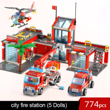774pcs city fire 601108 with fire car fire airport fire mech fire station fire boat 601092