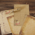 1pack Vintage Kraft Envelope Letter Pad Set Valentine's Day Love Letter Invitation Envelopes Writing Paper with Rope Accessories