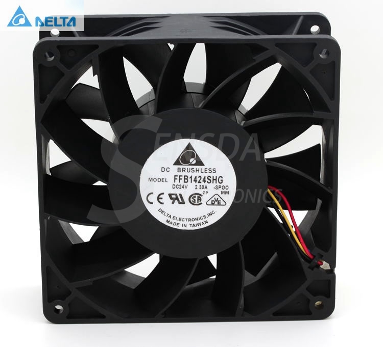 for delta FFB1424SHG 14051 140mm 14cm DC 24V 2.3A industrial pc case server inverter cooling fans blower