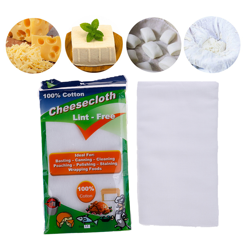 1.5 Yards Bleached Gauze Cheesecloth Filter Fabric Cotton Cloth For Cheese Cloth Absorbent Gauze Cheese Baking Pastry Tools