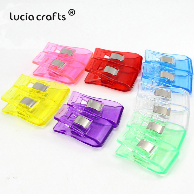 5pcs/lot Approx 1.8*3.3CM Plastic Clip Hemming Sewing Tools Sewing Accessories Quilt Fabric File Garment Clips J0204