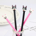 2 Pcs/lot Cute Dog Animal Signature Gel Pen Black Ink 0.5mm for Escolar Papelaria School Office Supply Promotional Gift