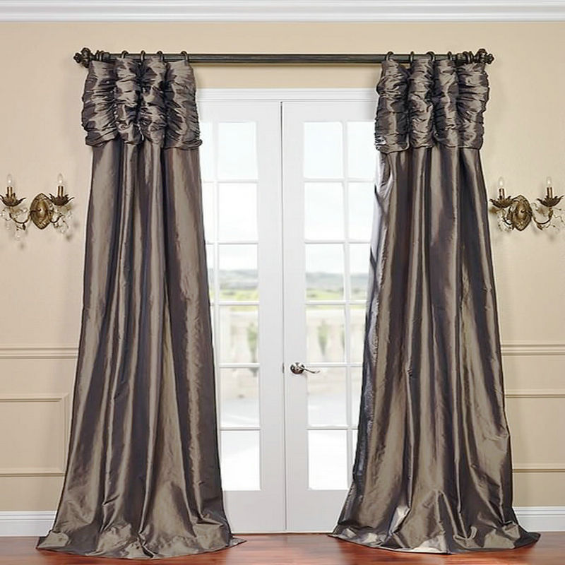 Luxury Valance & Curtains for Window Customized Ready Made Window Treatment /Drapes For Living Room/Bedroom Solid Color Panel