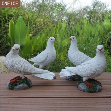 Modern creative resin pigeon sculpture home decoration animal statue outdoor garden wedding decoration statue Peace pigeon