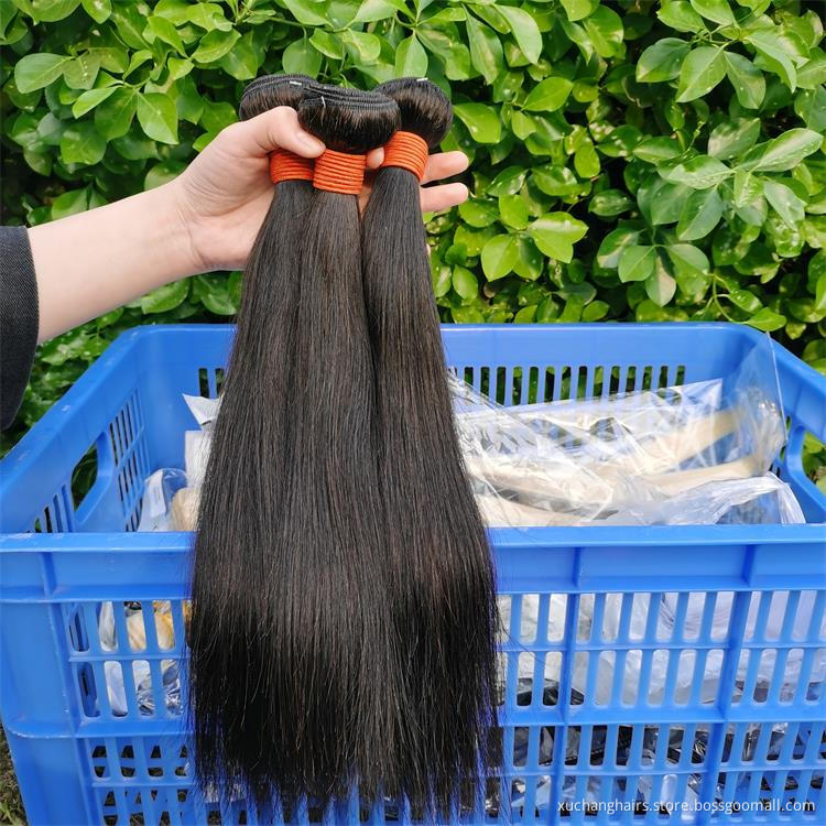 Virgin human hair vendors raw virgin cuticle aligned cambodian hair bundles double drawn bone straight human hair extensions