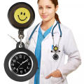 Nurse Watche Clip Colorful Smile Faces Quartz Pocket Watch fob Medical Nursery Clocks Pendant Hanging Watch reloj de enfermera