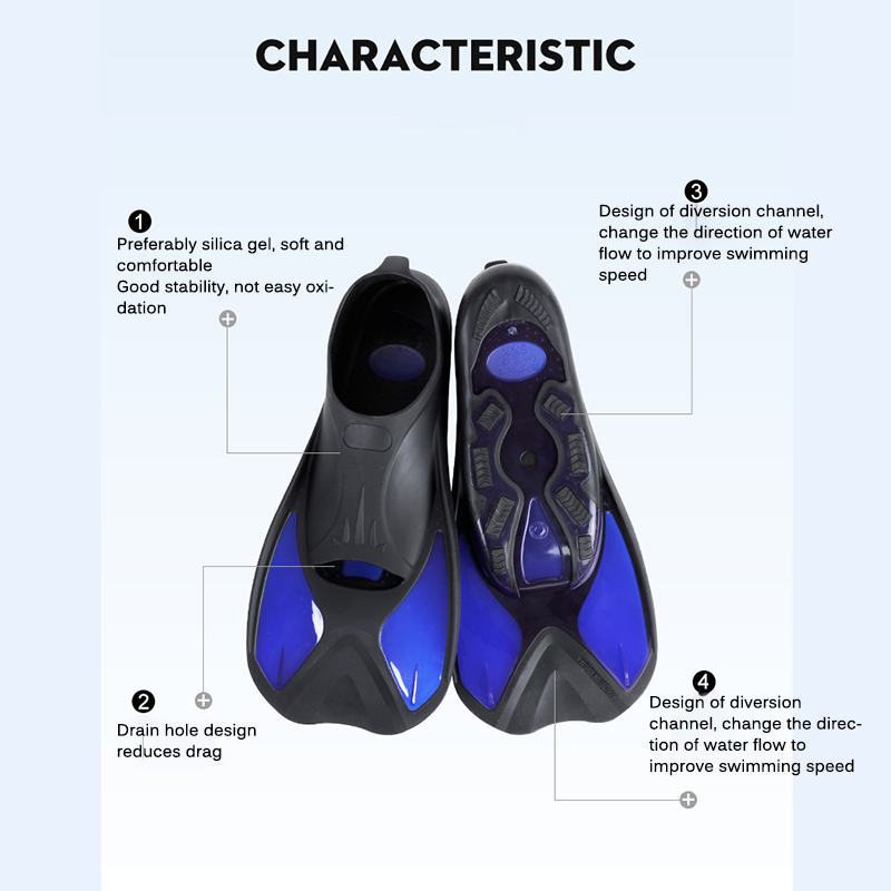 Adults Water Sports Equipment Professional Snorkeling Swimming Fins Flexible Comfort Diving Fins Submersible Fins For Children