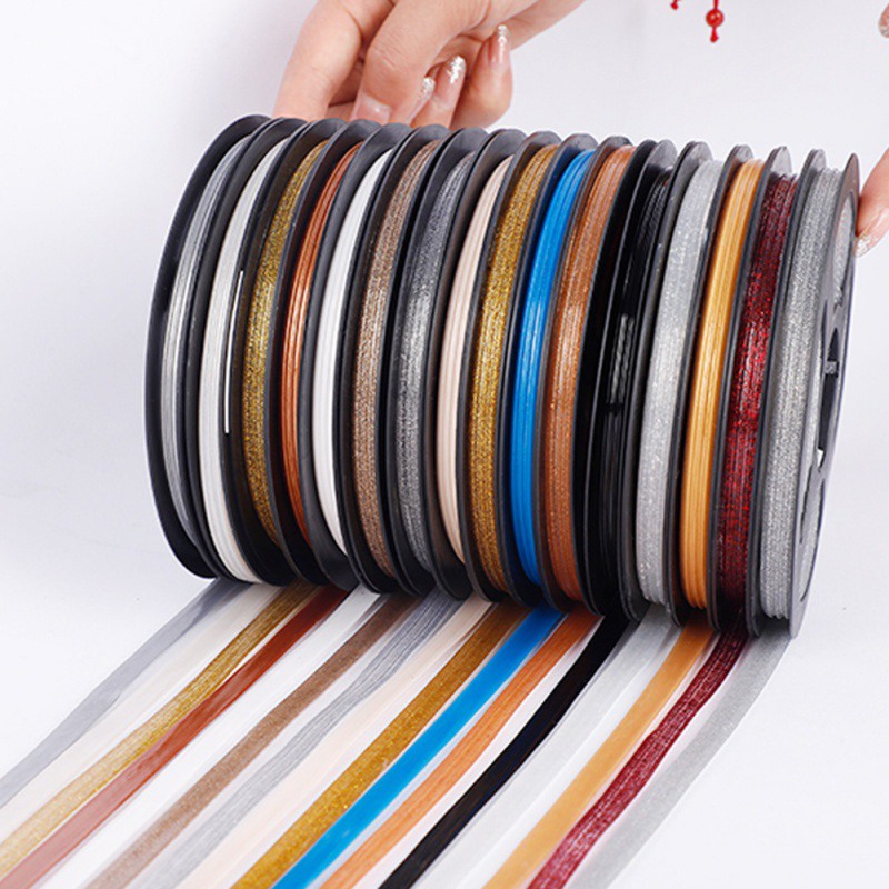 Tile Gap Tape Waterproof Mildew-proof Seam Decorative Stickers Room Floor Baseboard Wall Ceiling Skirting Line(glue) Dropship