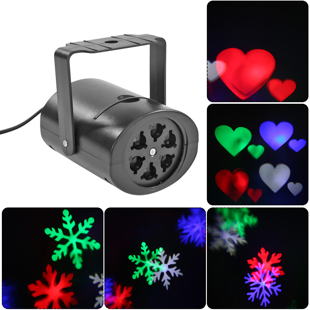 Christmas Pattern Moving LED Card Laser Projector Light Landscape Indoor Party Christmas Halloween Decoration Lamp