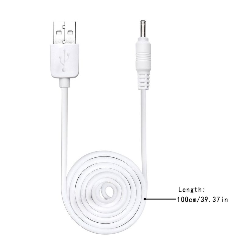 USB to DC 3.5V Charging Cable Replacement for Foreo Luna/Luna 2/Mini/Mini 2/Go/Luxe Facial Cleanser USB Charger Cord 100CM PXPA