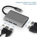 5 in 1 USB C HUB, 4K@30 Docking Station Including 1XUSB C + 3XUSB 3.0 + 1XHDMI for Laptop PC