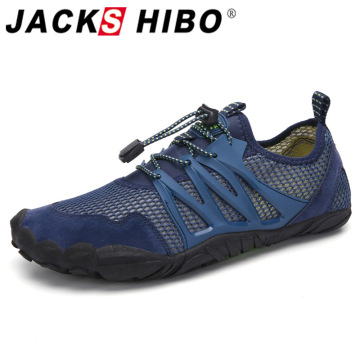 JACKSHIBO Water Shoes Sneakers For Men Male Beach Swimming Shoes Breathable Hiking Upstream Shoes Surfing Sport Sneakers Shoes